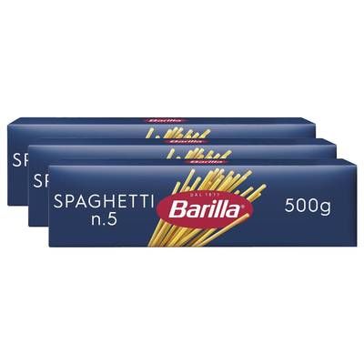 Barilla Pâtes Spaghetti N°5, Lot de 3x500g
