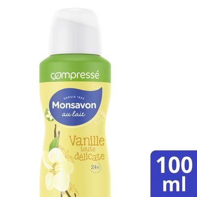 Monsavon Déodorant spray à la vanille compressé anti-transpirant, 100ml
