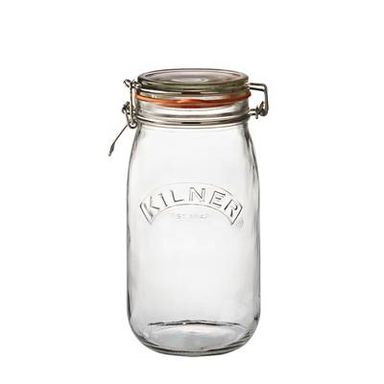 Kilner Bocal en verre rond avec fermeture mécanique, 1,5L