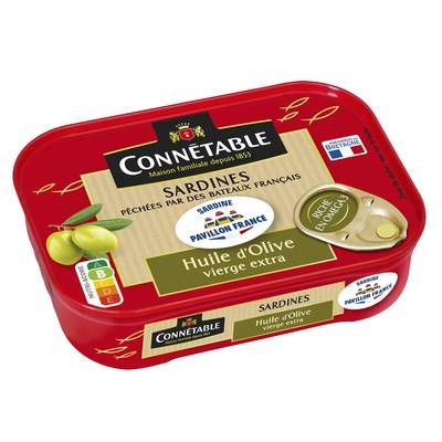 Connetable Sardines à l'Huile d'Olive Vierge Extra, 115g