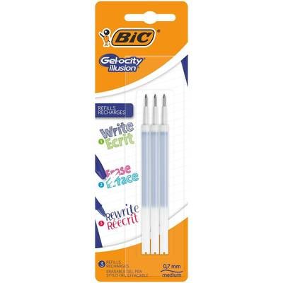 Bic Recharges Bic, Gelocity Illusion bleu, 3 recharges