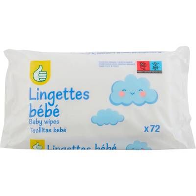 Pouce Lingettes bébé, 72 lingettes
