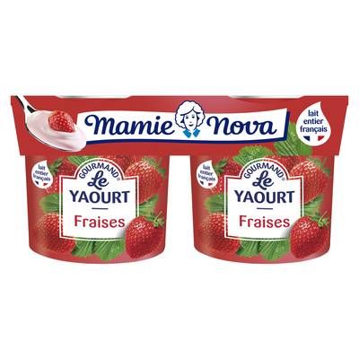 Mamie Nova Yaourt gourmand fraise, 2x150g