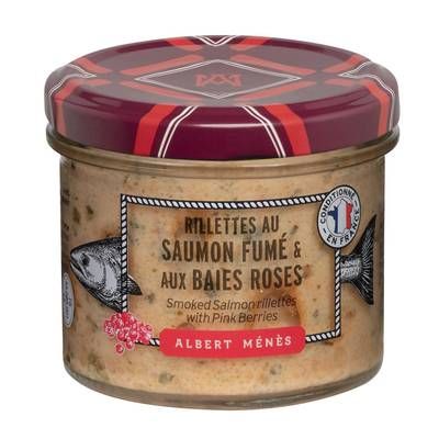 Albert Ménès Rillettes au Saumon Fumé et aux Baies Roses, 100g