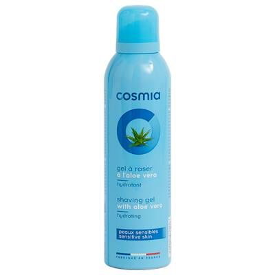 COSMIA Gel à raser hydratant à l'aloé vera pour peaux sensibles, 200ml