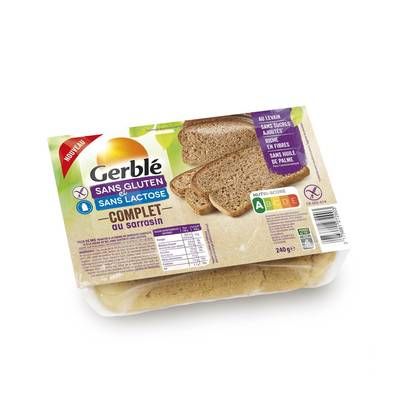Gerblé Sans Gluten Sans Lactose Pain complet sarrasin sans gluten et sans lactose, 240g