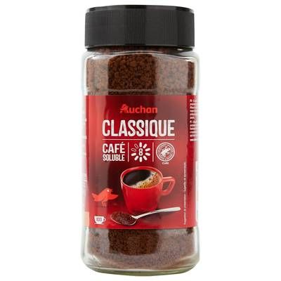 Auchan Café soluble classico intensité 8, 200g