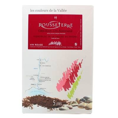 Grignan-Les-Adhemar rouge AOP Rousseterre 13.5°, Bag in box 5L