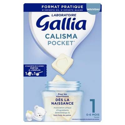 Laboratoire Gallia Lait bébé en poudre Calisma Pocket 1er âge, Dès la naissance, 479g
