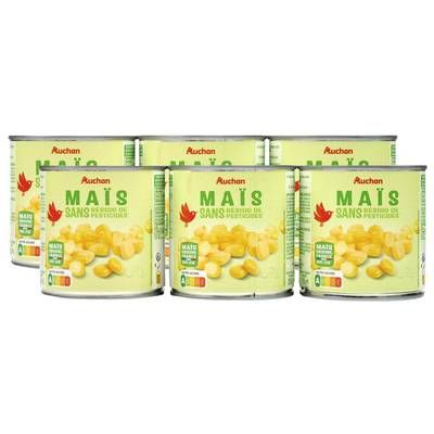 Auchan Maïs sans résidu de pesticides, Lot de 2 - 3x285g