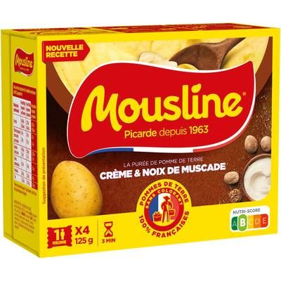 Mousline Purée Crème et Noix de Muscade, 125g