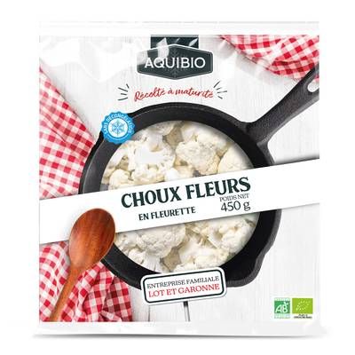 Aquibio Choux Fleurs en fleurettes Bio, 450g