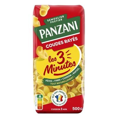 Panzani Pâtes Coudes Rayés Cuisson Rapide, 500g
