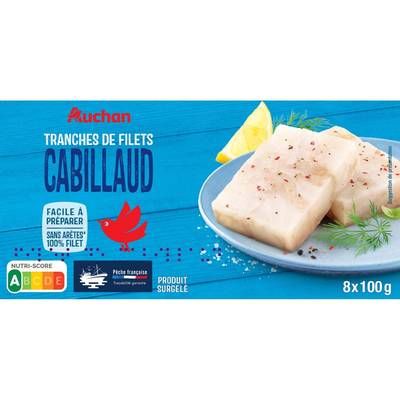 Auchan Filet de cabillaud, 800g
