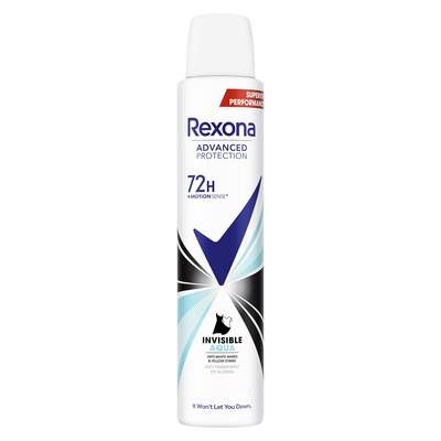 Rexona Déodorant spray invisible aqua 72h anti-traces anti-transpirant, 200ml
