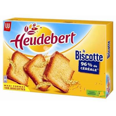 Heudebert Biscotte 96% de céréales Maxi Format, 875g