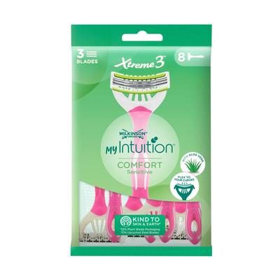 Wilkinson Intuition Rasoir Jetables Femme Peau Sensible Xtreme 3, 8 rasoirs jetables