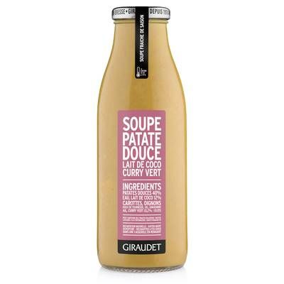 Giraudet Soupe Patate Douce, Lait de Coco Curry Vert, 50cl