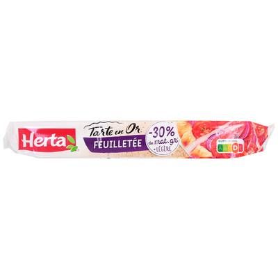 Herta Pâte Feuilletée -30% de matière Grasse, Tarte en Or, 230g