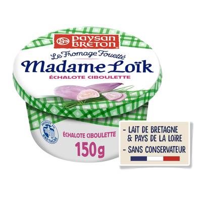 Paysan Breton Fromage Fouetté Madame Loik Echalote et Ciboulette, 150g
