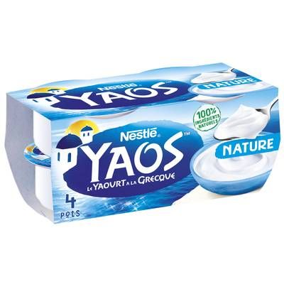 Yaos Yaourt à la grecque nature, 4x150g
