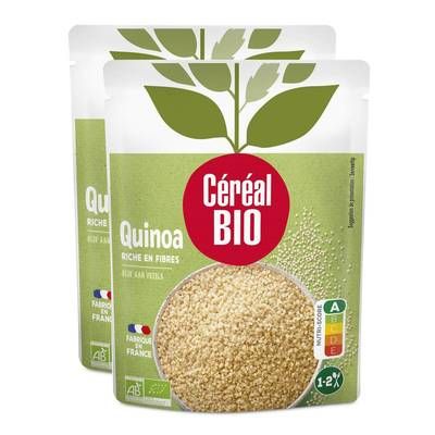 Céréal Bio Quinoa au naturel Vegan Bio, Lot de 2x220g