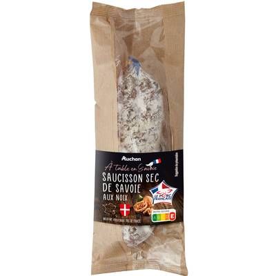 Auchan Terroir Saucisson Sec de Savoie aux Noix, 200g