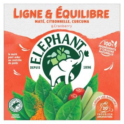 Elephant Infusion ligne et équilibre, 20 sachets