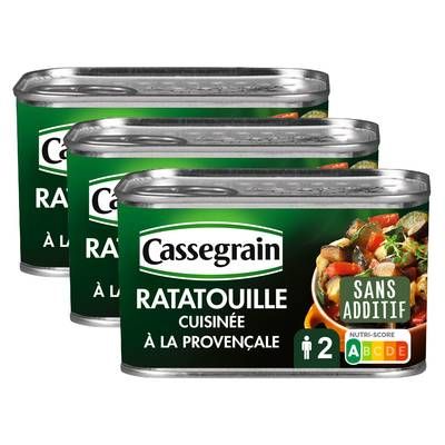 Cassegrain Ratatouille cuisinée à la provençale, Lot de 3x375g