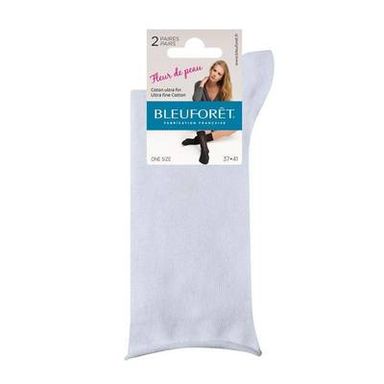 Bleuforêt 2 Paires de chaussettes blanches, Taille 37/41