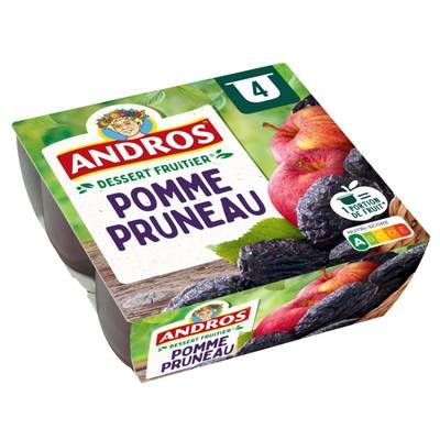 Andros Compote Pomme pruneau, 4x100g