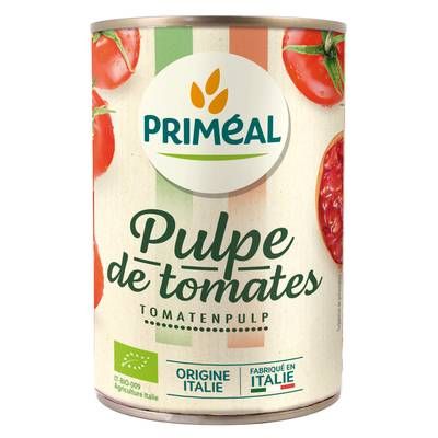Priméal Pulpes de tomate bio sans sucre ajouté, 400g