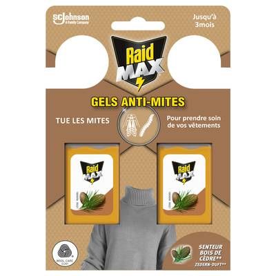 Raid Anti-mites Gel Garde De Robe, 2 pièces