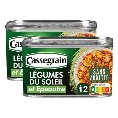 Cassegrain Légumes du soleil et épeautre, Lot de 2x375g