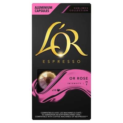 L'or Espresso Café capsule Nespresso Sublime Or Rose Intensité 7, 10 capsules
