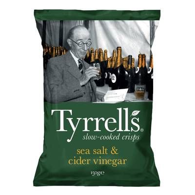 Tyrrell's Chips au sel de mer et vinaigre de cidre, 150g