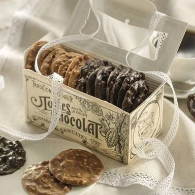 La Maison Du Biscuit Tuiles au chocolat au lait et noir panaché, 170g