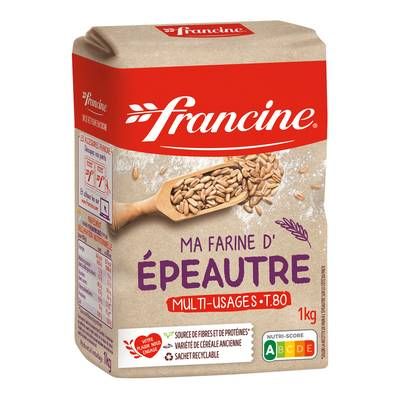 Francine Farine d'épeautre T80 multi-usages, 1kg