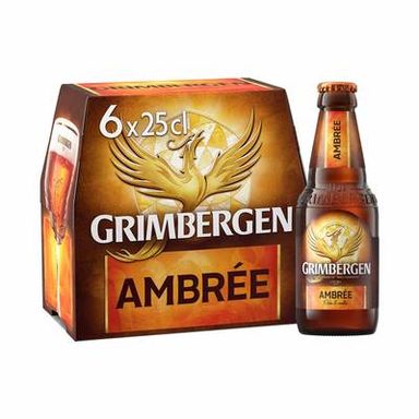 Grimbergen Bière ambrée d'Abbaye 6.5°, 6x25cl