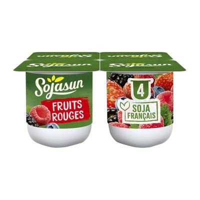 Sojasun Dessert végétal fruits rouges, 4x100g