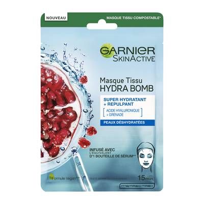 Garnier Masque tissu hydrabomb SkinActive hydratant et repulpant, 1  pièce