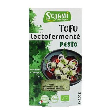 Sojami Tofu Lactofermenté au Pesto Bio, 200g