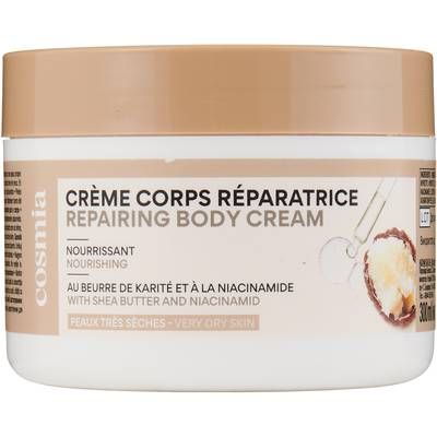 COSMIA Crème corps réparatrice au beurre de karité et à la niacinamide, 300ml