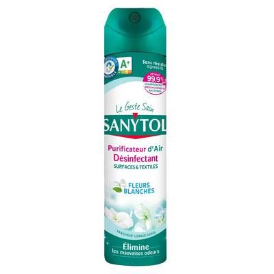Sanytol Désodorisant désinfectant Fleurs Blanches, 300ml