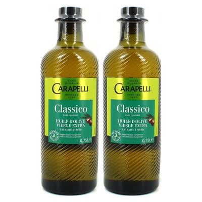 Carapelli Huile d'Olive Vierge Extra Classico, Lot de 2x75cl