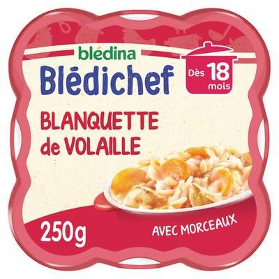 Blédina - Blédi'chef Blanquette de Volaille Assiette Bébé Dès 18 mois, 250g