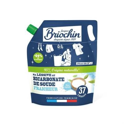Briochin Lessive au Bicarbonate de soude Fraicheur recharge, 1,7L