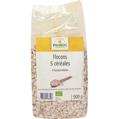 Priméal Flocons 5 céréales, bio, 500g