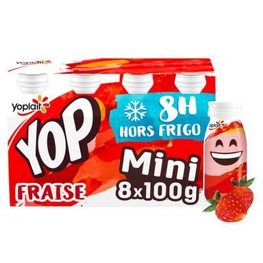 Yop Yaourt à Boire Fraise, 8x100g