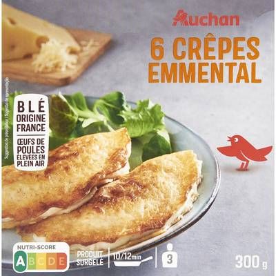 Auchan Crêpe à l'emmental, 300g